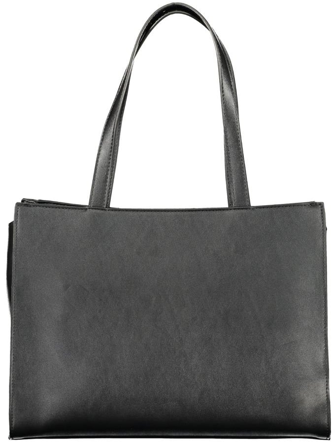 Valentino by Mario Valentino Mario Valentino Nero Polyurethane Women's Bag With Multiple Compartments Zwart