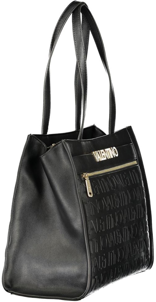 Valentino by Mario Valentino Mario Valentino Nero Polyurethane Women's Bag With Multiple Compartments Zwart
