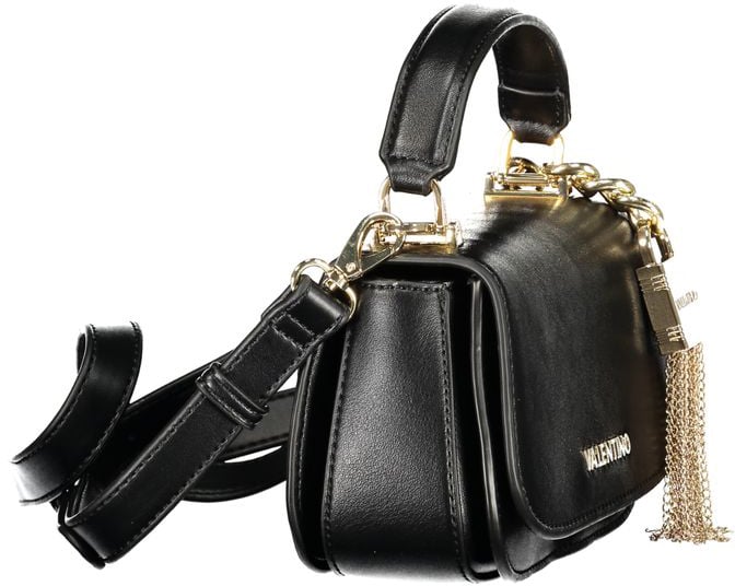 Valentino by Mario Valentino Mario Valentino Black Polyurethane Women's Bag Zwart