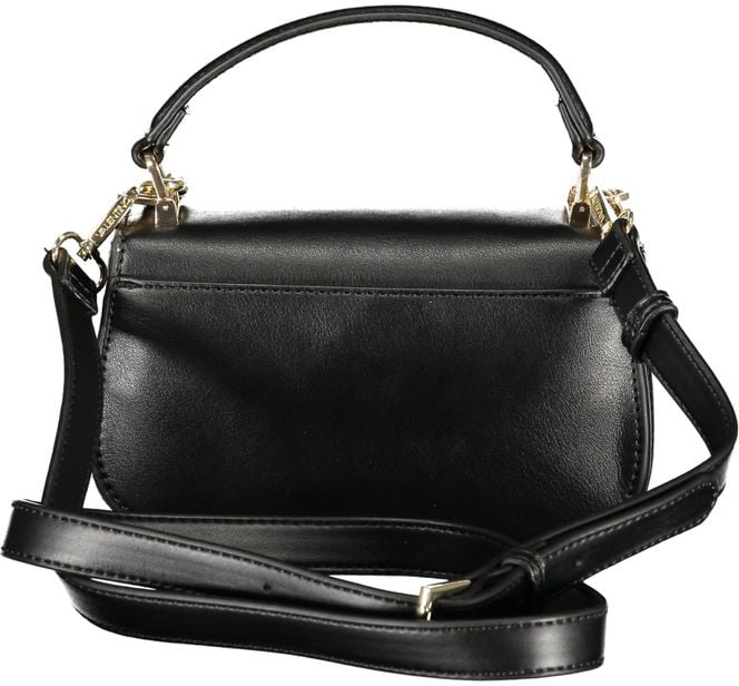 Valentino by Mario Valentino Mario Valentino Black Polyurethane Women's Bag Zwart