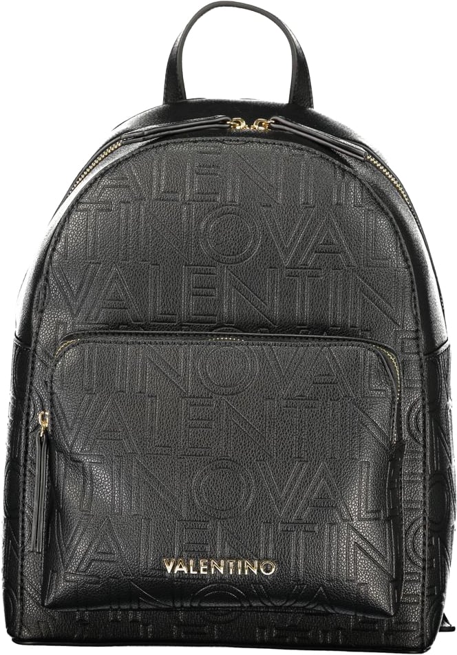 Valentino by Mario Valentino Mario Valentino Black Polyurethane Women's Backpack Zwart
