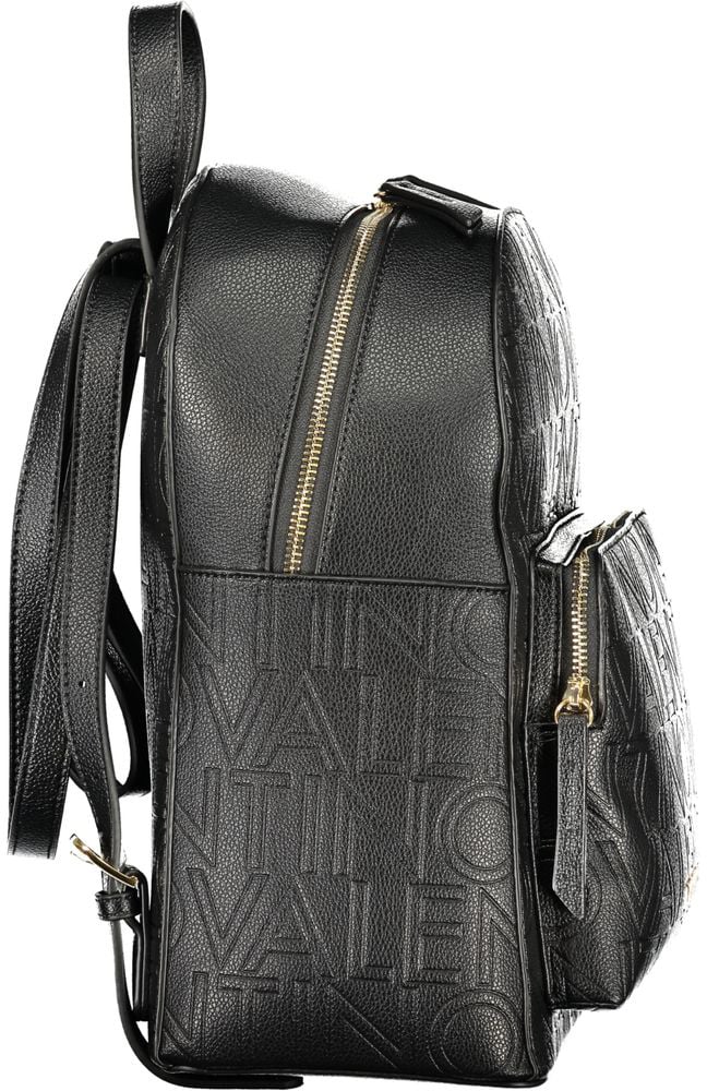 Valentino by Mario Valentino Mario Valentino Black Polyurethane Women's Backpack Zwart