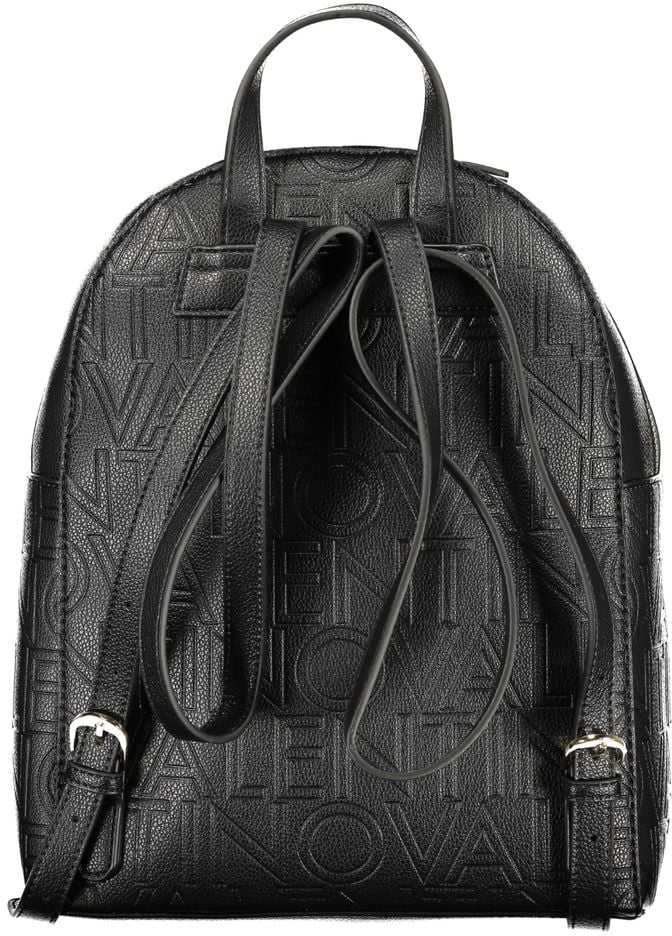 Valentino by Mario Valentino Mario Valentino Black Polyurethane Women's Backpack Zwart
