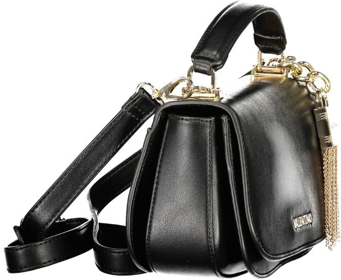 Valentino by Mario Valentino Mario Valentino Black Polyurethane Women's Bag Zwart