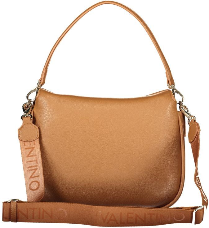 Valentino by Mario Valentino Mario Valentino Brown Polyurethane Women's Bag with Removable Shoulder Strap Bruin
