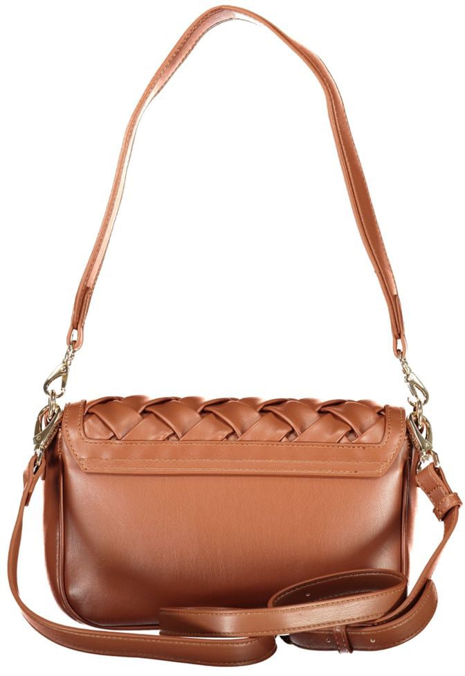Valentino by Mario Valentino Mario Valentino Brown Polyurethane Women's Bag with Removable Shoulder Strap Bruin