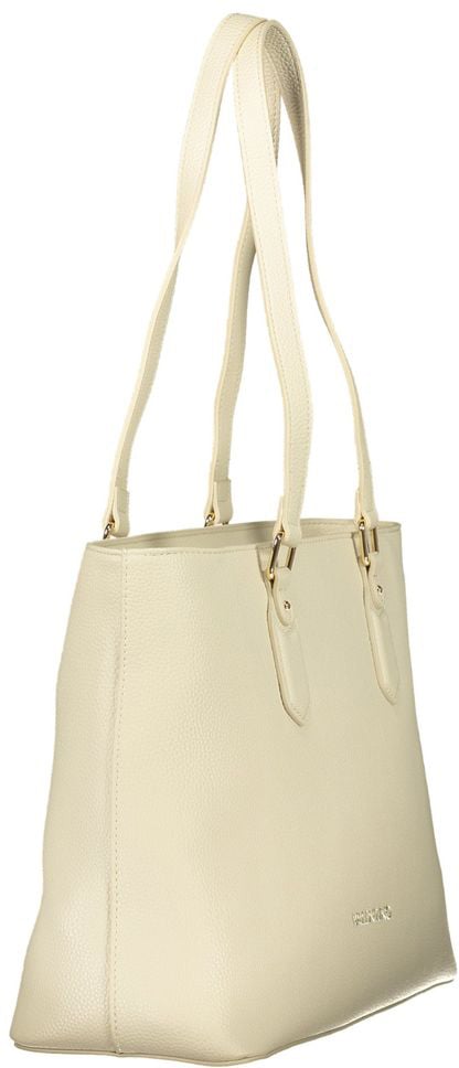 Valentino by Mario Valentino Mario Valentino Beige Polyurethane Women's Shoulder Bag with Internal Pocket Beige