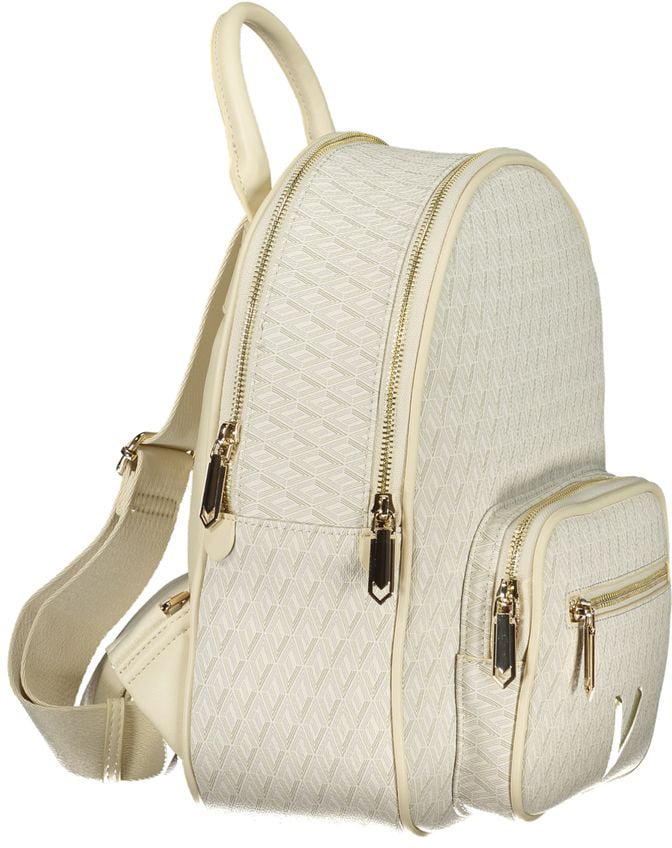 Valentino by Mario Valentino Mario Valentino Beige Polyurethane Women's Backpack with Adjustable Straps Beige