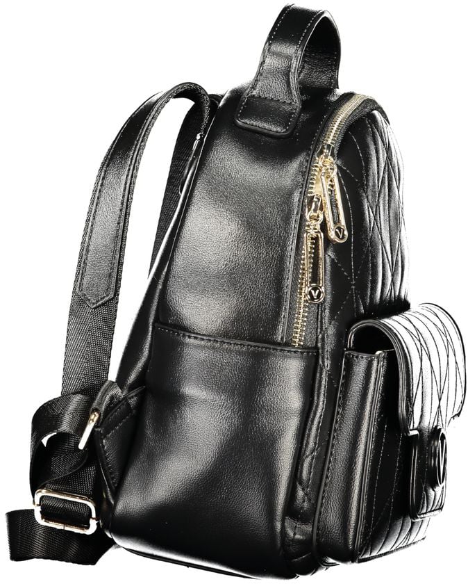 Valentino by Mario Valentino Mario Valentino Black Polyurethane Women's Backpack Zwart