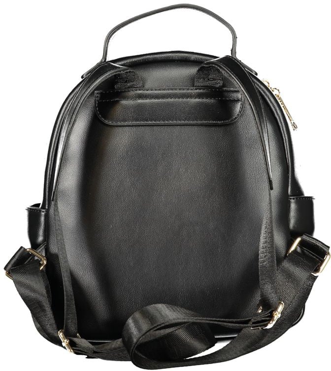 Valentino by Mario Valentino Mario Valentino Black Polyurethane Women's Backpack Zwart
