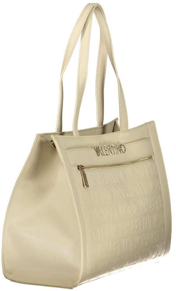 Valentino by Mario Valentino Mario Valentino Beige Polyurethane Womens Bag With Multiple Pockets Beige