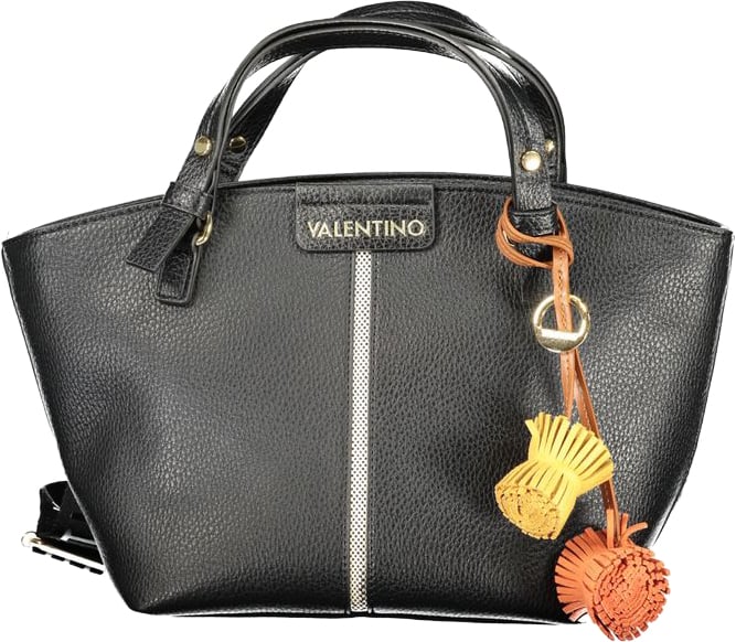 Valentino by Mario Valentino Mario Valentino Black Polyurethane Women's Bag Zwart