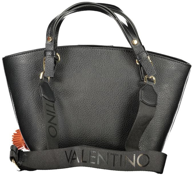 Valentino by Mario Valentino Mario Valentino Black Polyurethane Women's Bag Zwart