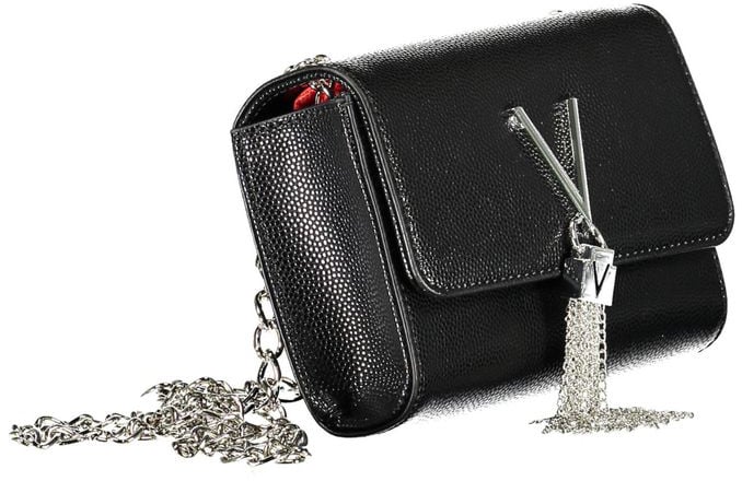 Valentino by Mario Valentino Mario Valentino Black Polyurethane Women Handbag Zwart