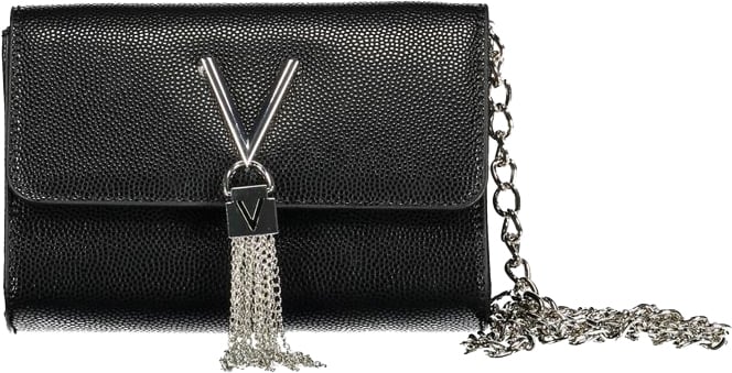 Valentino by Mario Valentino Mario Valentino Black Polyurethane Women Handbag Zwart