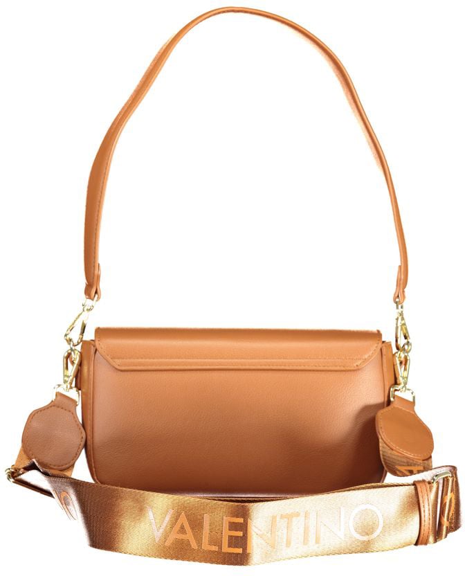 Valentino by Mario Valentino Mario Valentino Brown Polyurethane Women's Bag with Adjustable Shoulder Strap Bruin