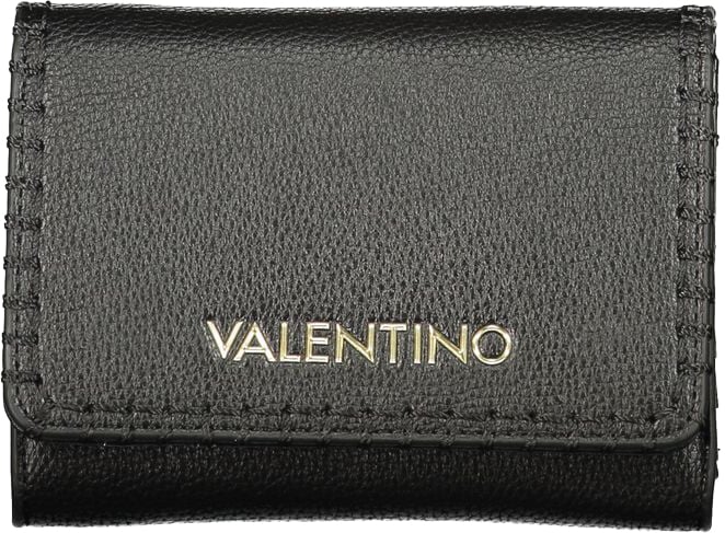 Valentino by Mario Valentino Mario Valentino Black Leather Women's Wallet Zwart