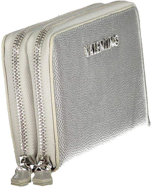 Valentino by Mario Valentino Mario Valentino Silver Polyurethane Womens Wallet Grijs