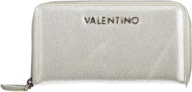 Valentino by Mario Valentino Mario Valentino Silver Polyurethane Womens Wallet Grijs