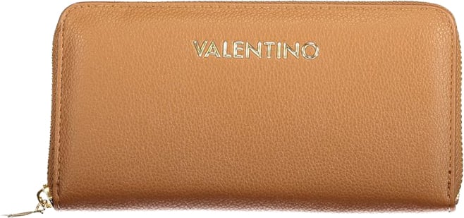 Valentino by Mario Valentino Mario Valentino Brown Polyurethane Women Wallet with Zip Closure Bruin