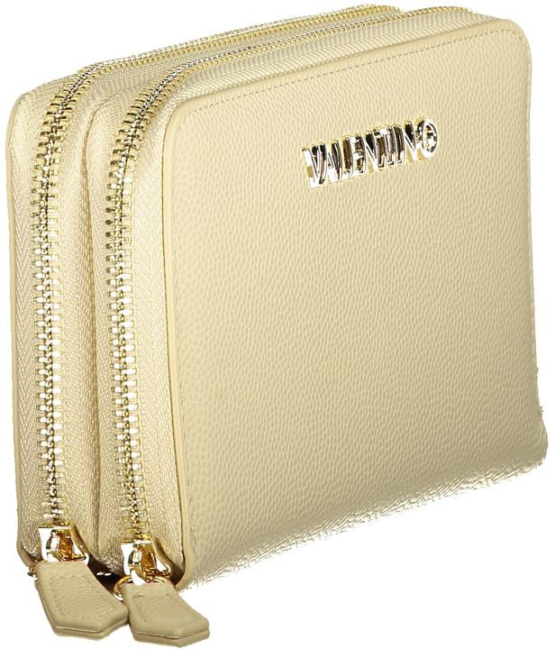 Valentino by Mario Valentino Mario Valentino Beige Polyurethane Women's Wallet with Coin Purse and Card Spaces Beige