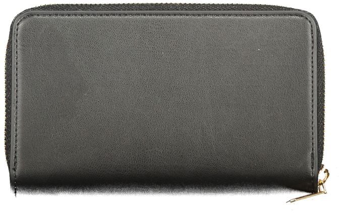 Valentino by Mario Valentino Mario Valentino Nero Polyurethane Women's Wallet Zwart