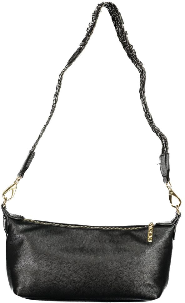 Valentino by Mario Valentino Mario Valentino Nero Polyurethane Women's Bag with Adjustable Shoulder Strap Zwart