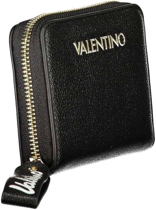 Valentino by Mario Valentino Mario Valentino Nero Polyurethane Women's Wallet Zwart