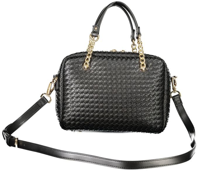 Valentino by Mario Valentino Mario Valentino Black Polyurethane Women's Bag Zwart