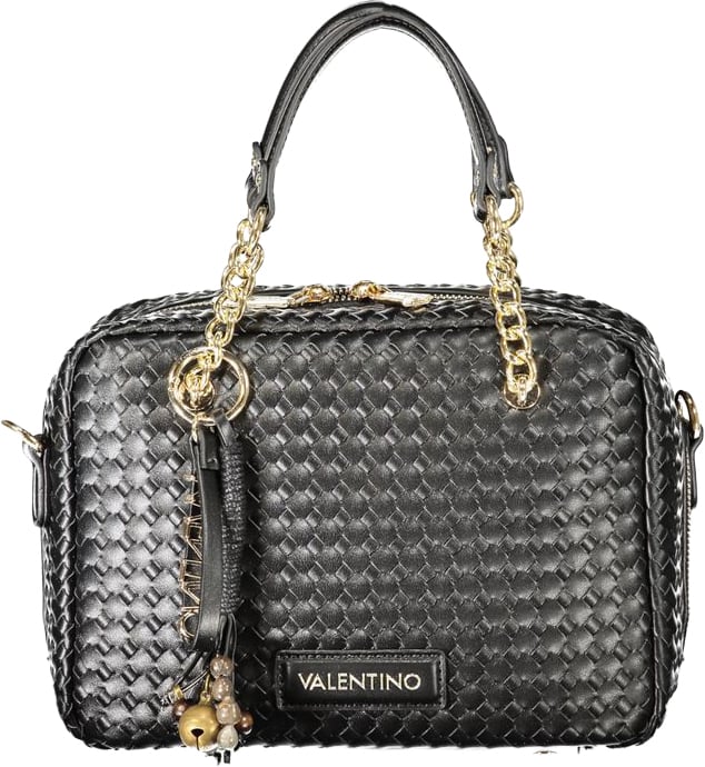 Valentino by Mario Valentino Mario Valentino Black Polyurethane Women's Bag Zwart