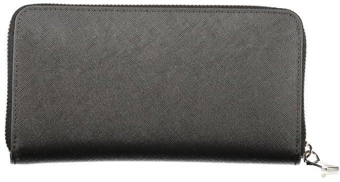Valentino by Mario Valentino Mario Valentino Black Polyurethane Womens Wallet Zwart
