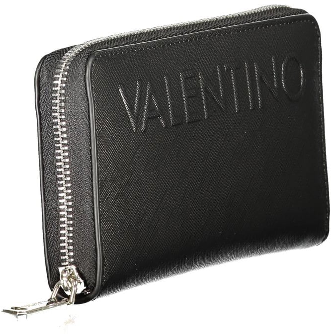 Valentino by Mario Valentino Mario Valentino Black Polyurethane Womens Wallet Zwart