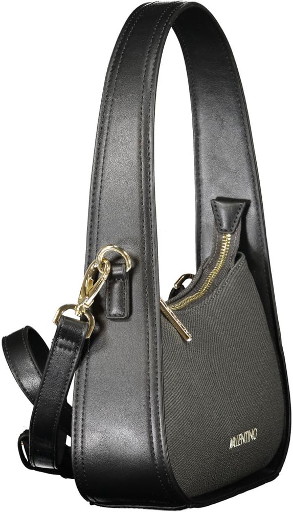 Valentino by Mario Valentino Mario Valentino Black Polyurethane Women's Bag Zwart