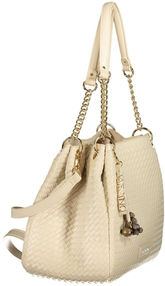 Valentino by Mario Valentino Mario Valentino Beige Polyurethane Women's Bag with Adjustable and Removable Strap Beige