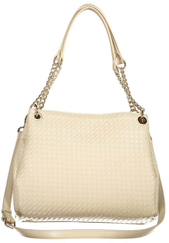 Valentino by Mario Valentino Mario Valentino Beige Polyurethane Women's Bag with Adjustable and Removable Strap Beige