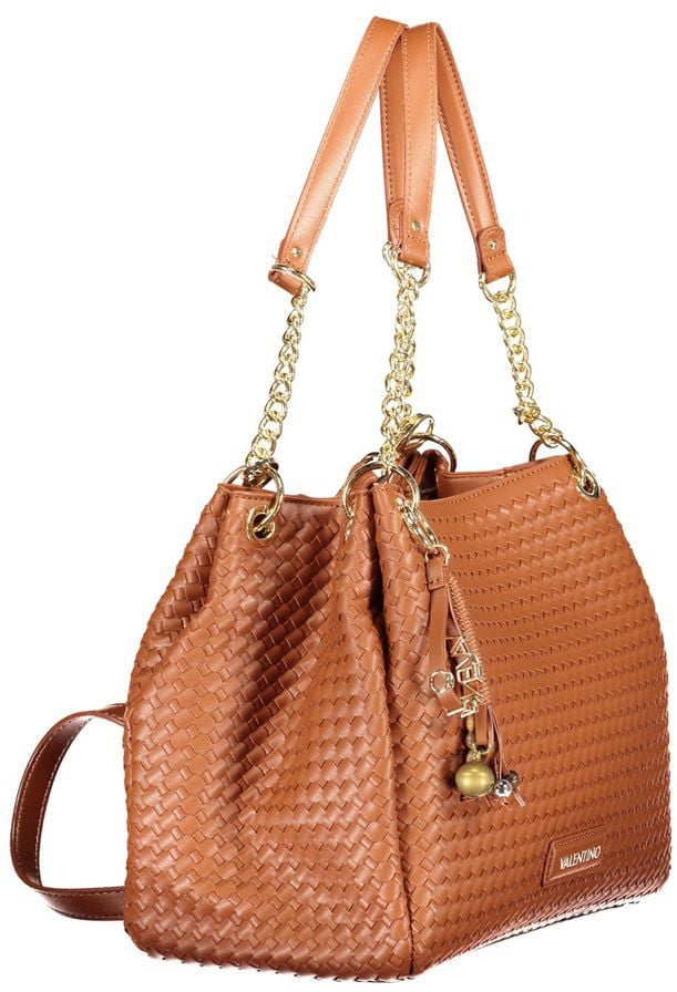 Valentino by Mario Valentino Mario Valentino Brown Polyurethane Women Bag With Shoulder Handles Bruin