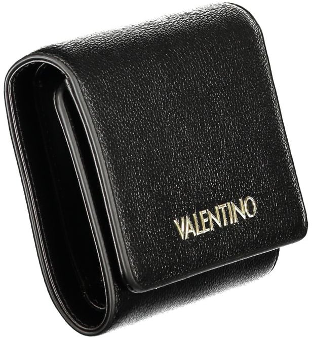 Valentino by Mario Valentino Mario Valentino Black Polyurethane Womens Wallet Zwart