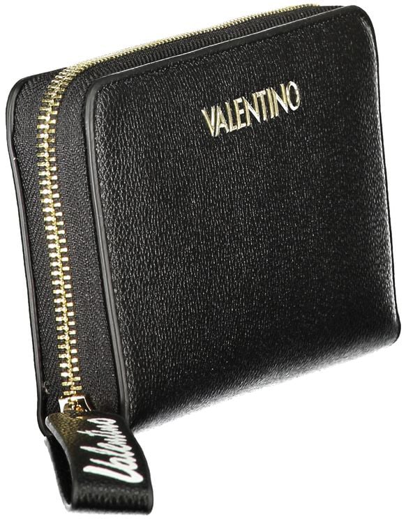 Valentino by Mario Valentino Mario Valentino Black Polyurethane Women's Wallet Zwart