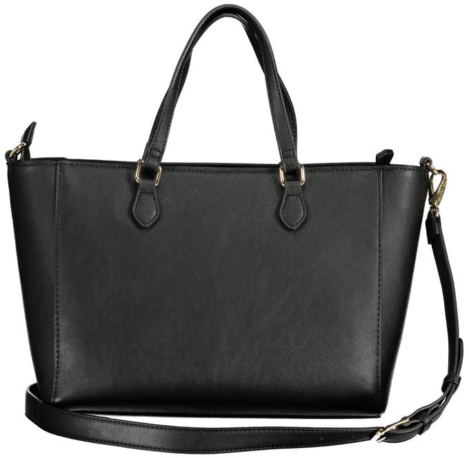 Valentino by Mario Valentino Mario Valentino Black Polyurethane Women Handbag Zwart