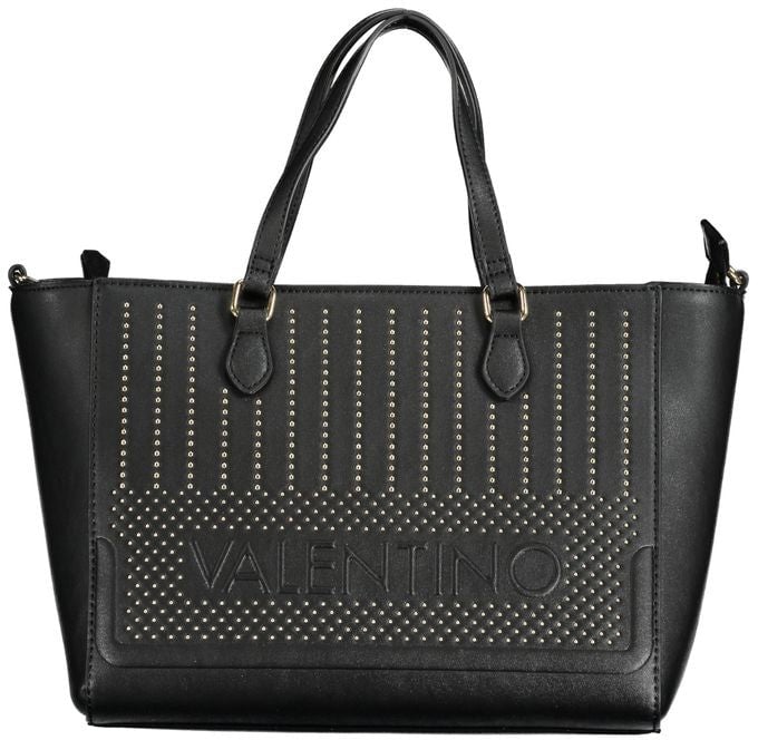 Valentino by Mario Valentino Mario Valentino Black Polyurethane Women Handbag Zwart