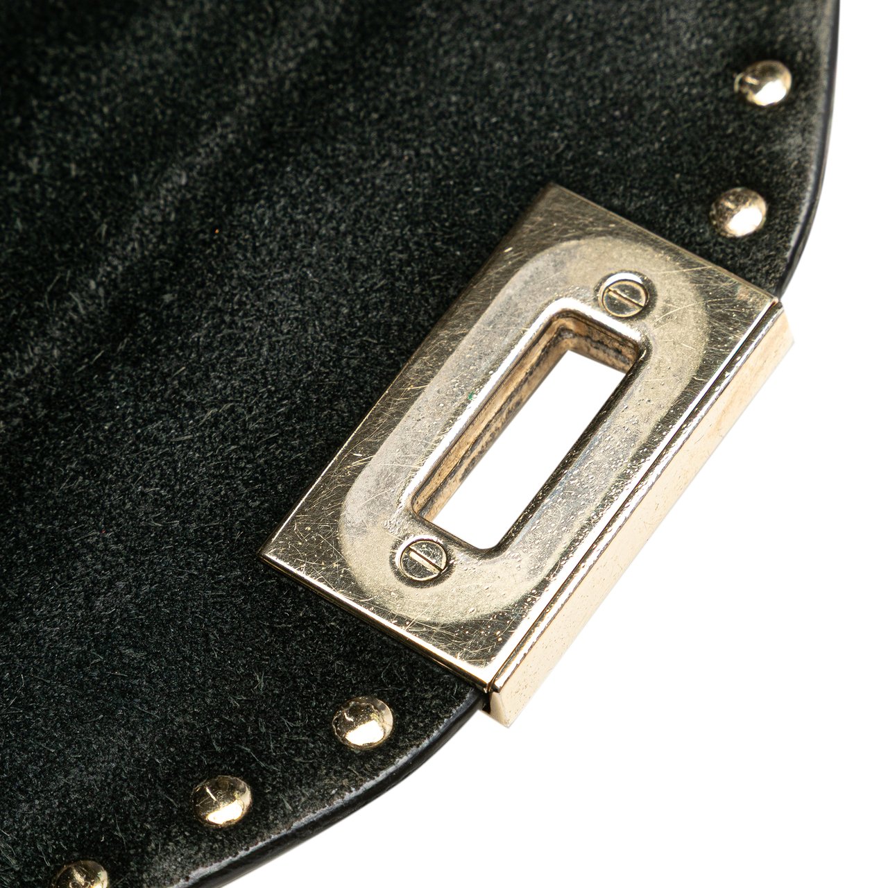 Valentino Small Pebbled Calfskin Rockstud Single Handle Flap Zwart