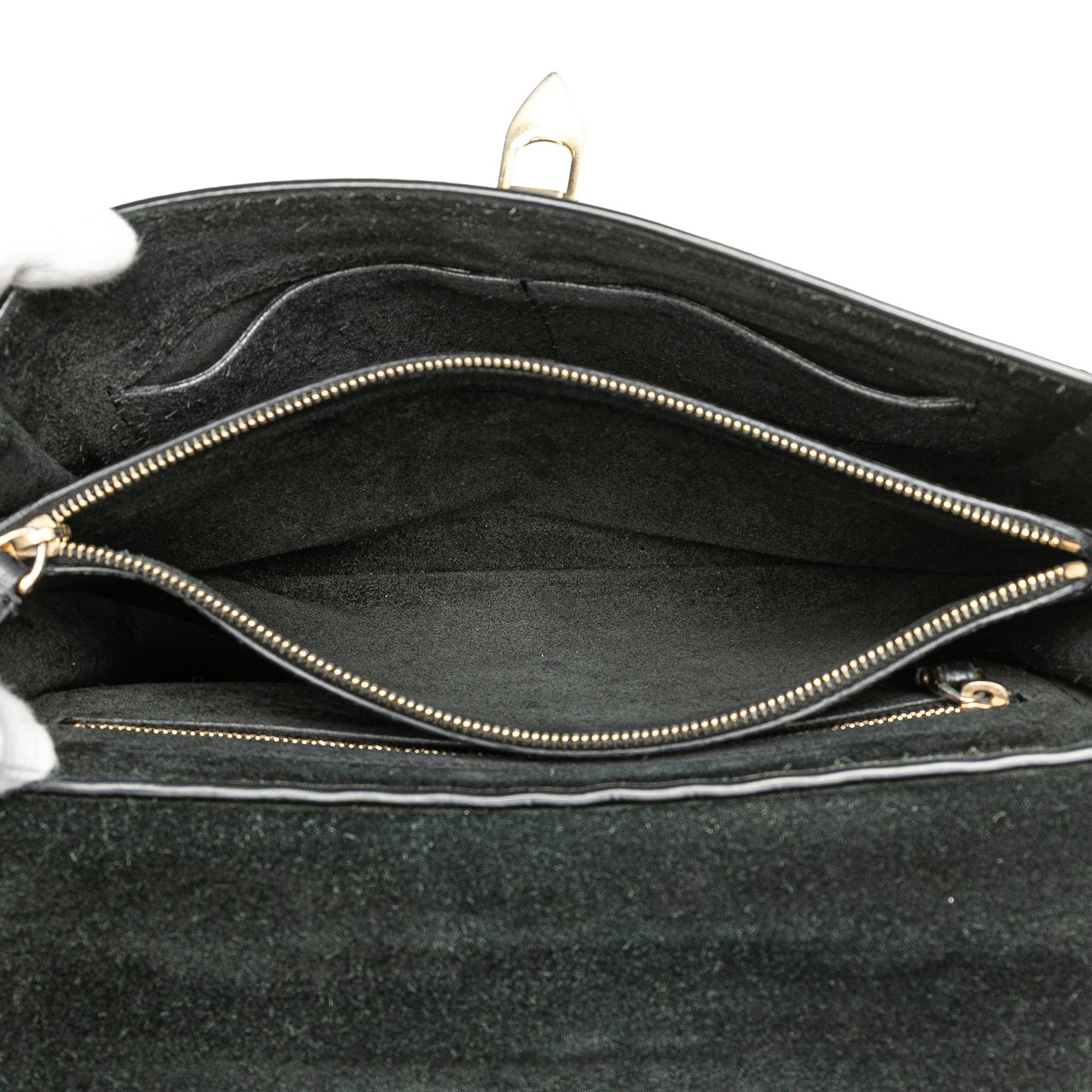Valentino Small Pebbled Calfskin Rockstud Single Handle Flap Zwart
