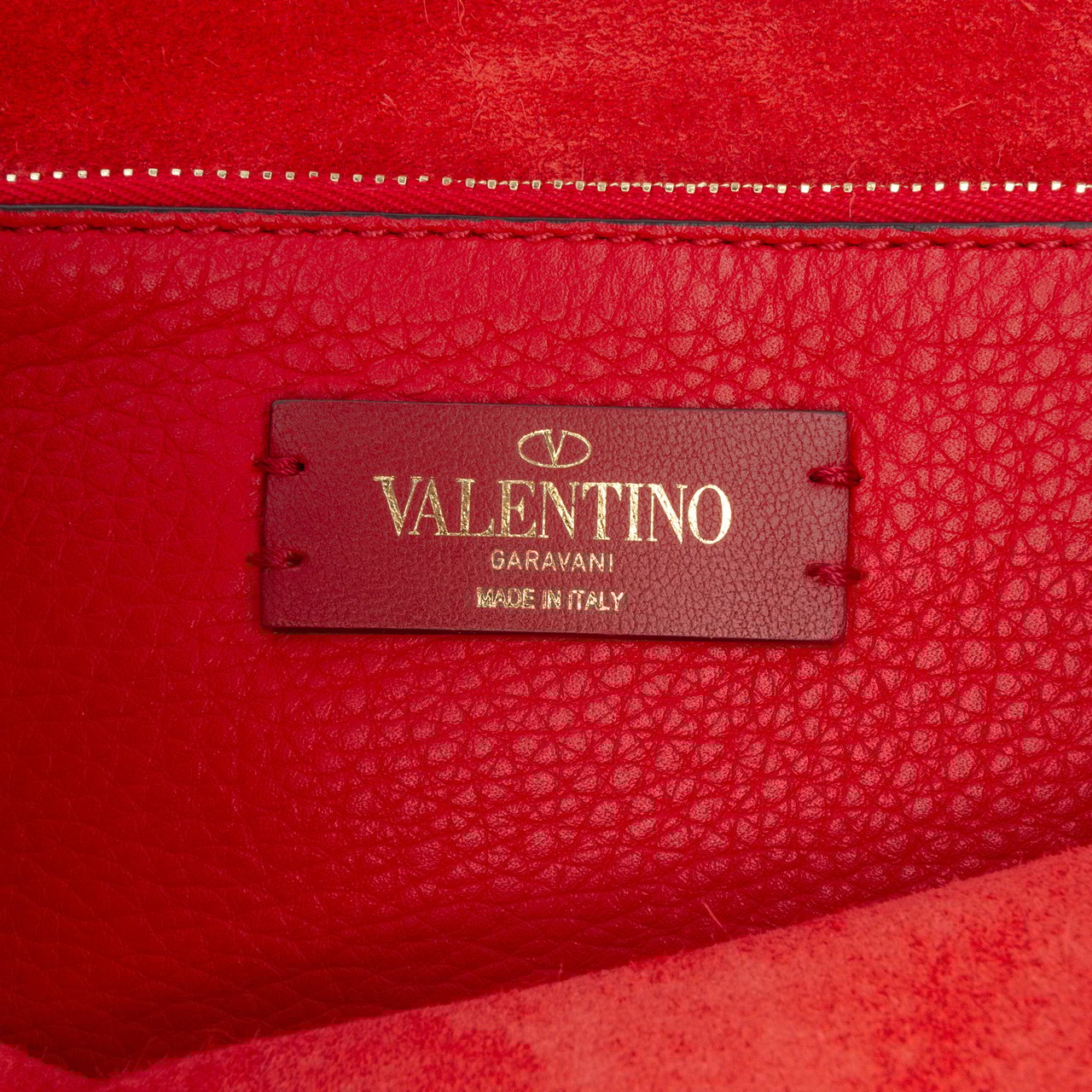 Valentino Small Grained Calfskin Rockstud Crossbody Rood