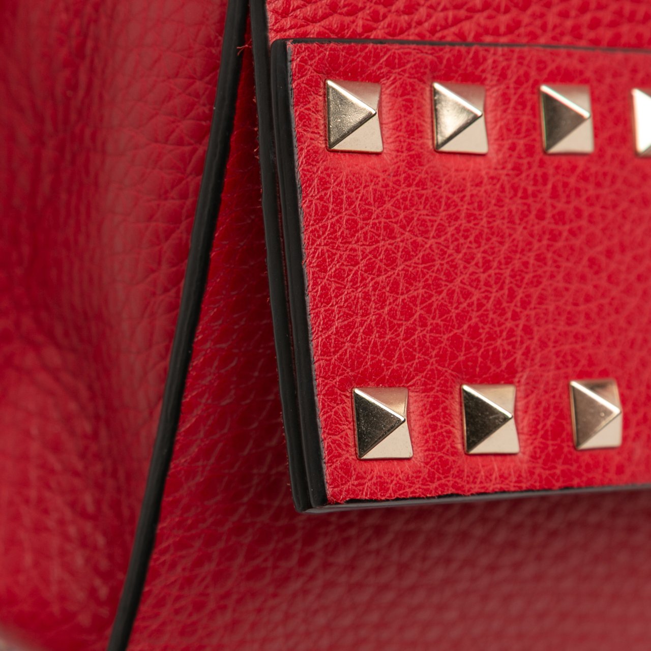 Valentino Small Grained Calfskin Rockstud Crossbody Rood