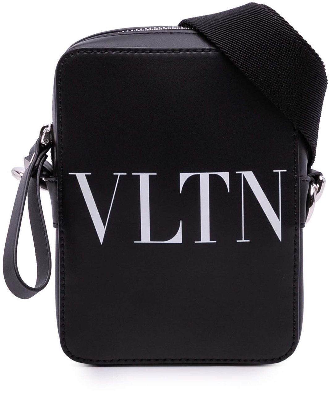 Valentino Small Leather VLTN Crossbody Zwart
