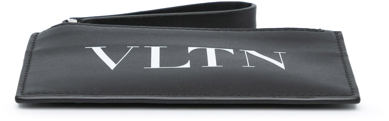 Valentino Leather VLTN Zip Card Holder Zwart