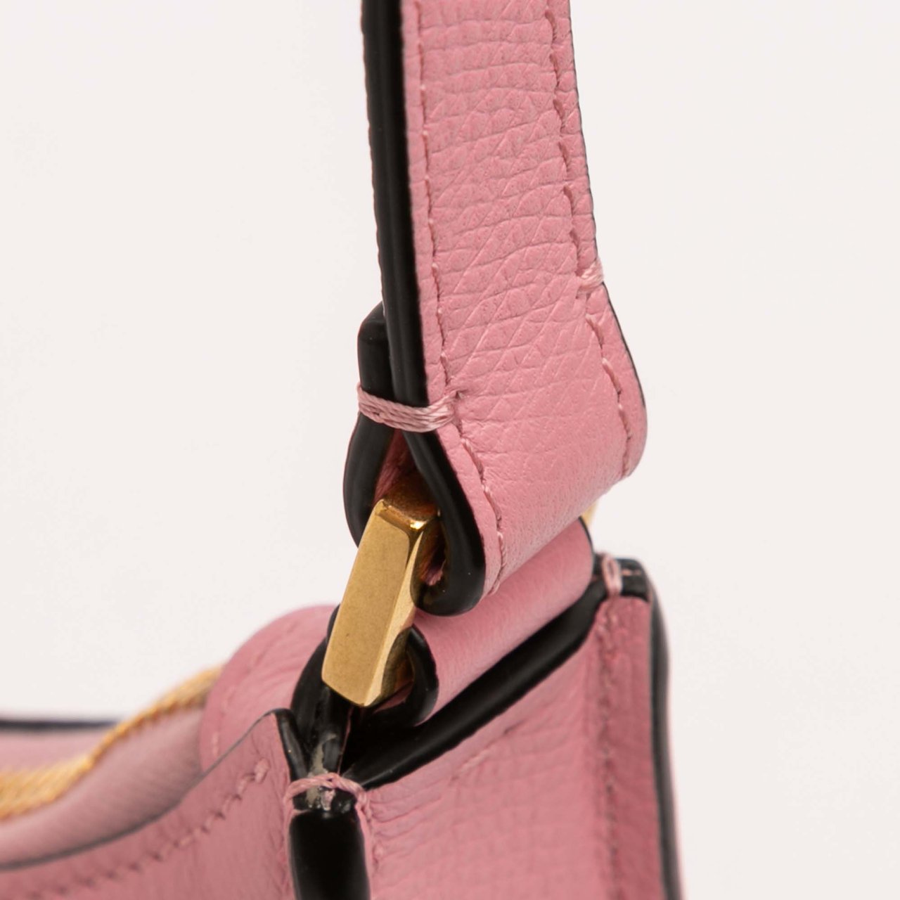 Valentino Mini Grainy Calfskin VLogo Hobo Roze