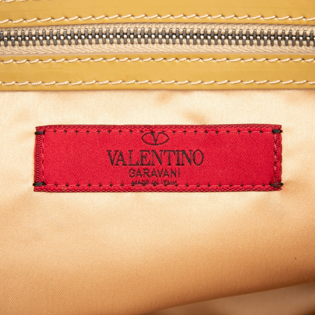 Valentino Floral Embellished Satin Satchel Bruin