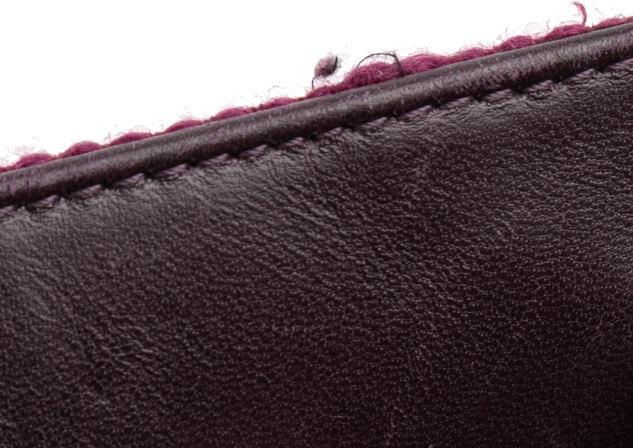 Valentino Large Knit Roman Stud Satchel Paars