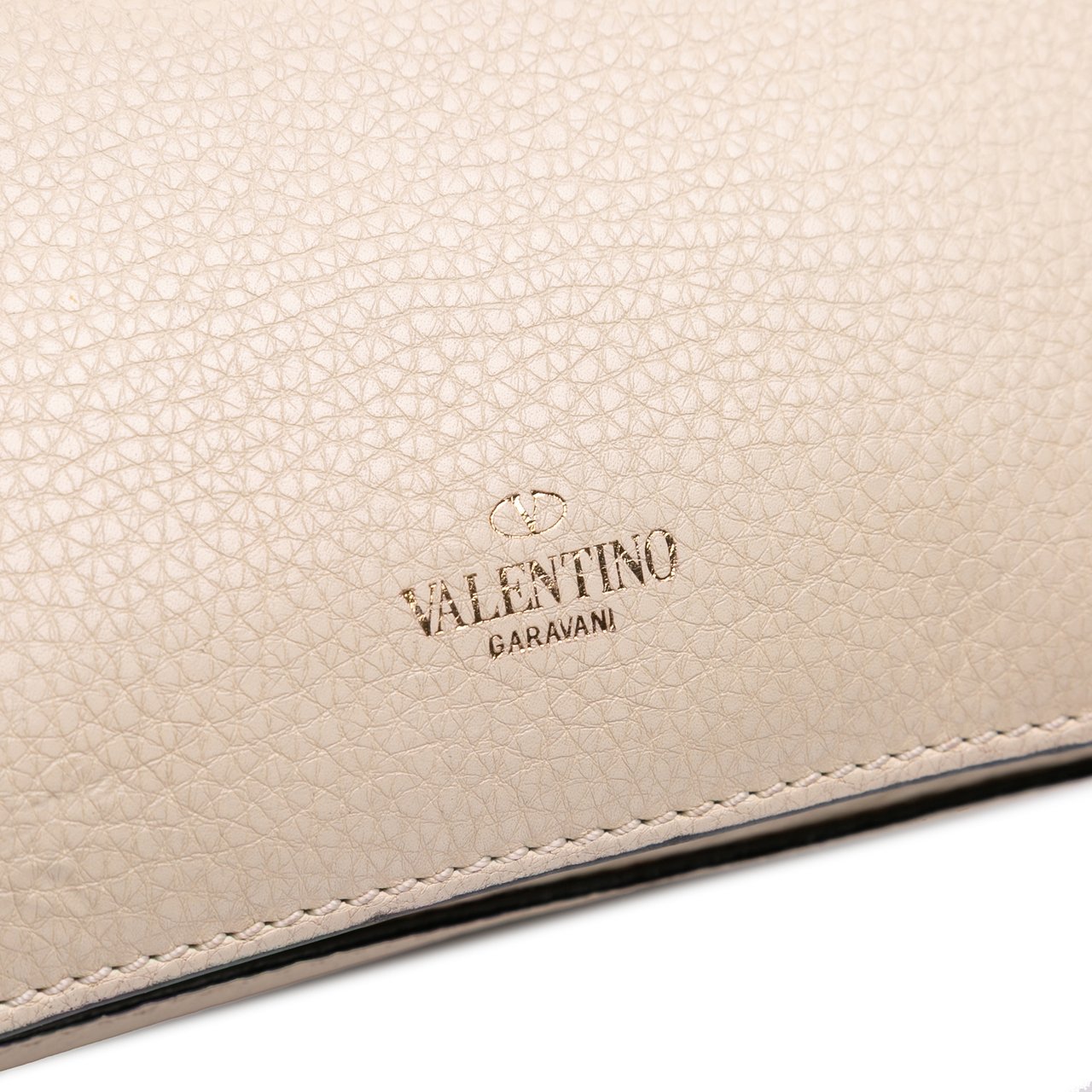 Valentino Calfskin B Rockstud Chain Shoulder Bag Bruin